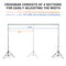 Yescom; 10' Adjustable Background Support Stand Photo Backdrop Crossbar Kit Photography; Category:Curtains & Backdrops; Image:7